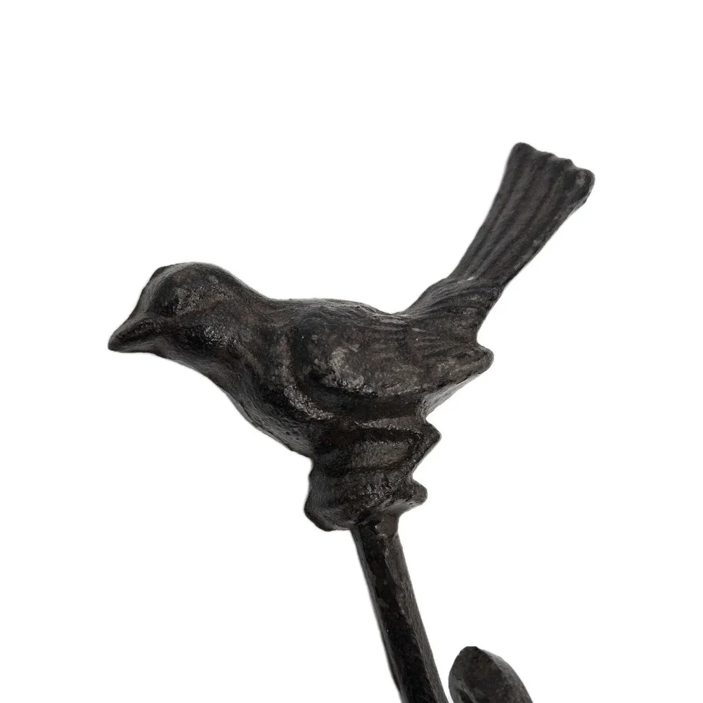 Bird Wall Hook Cast Iron Key Towel Coat Hanger Rustic Farmhouse Decor Dk Brown‎